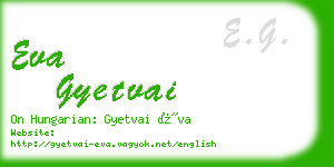 eva gyetvai business card